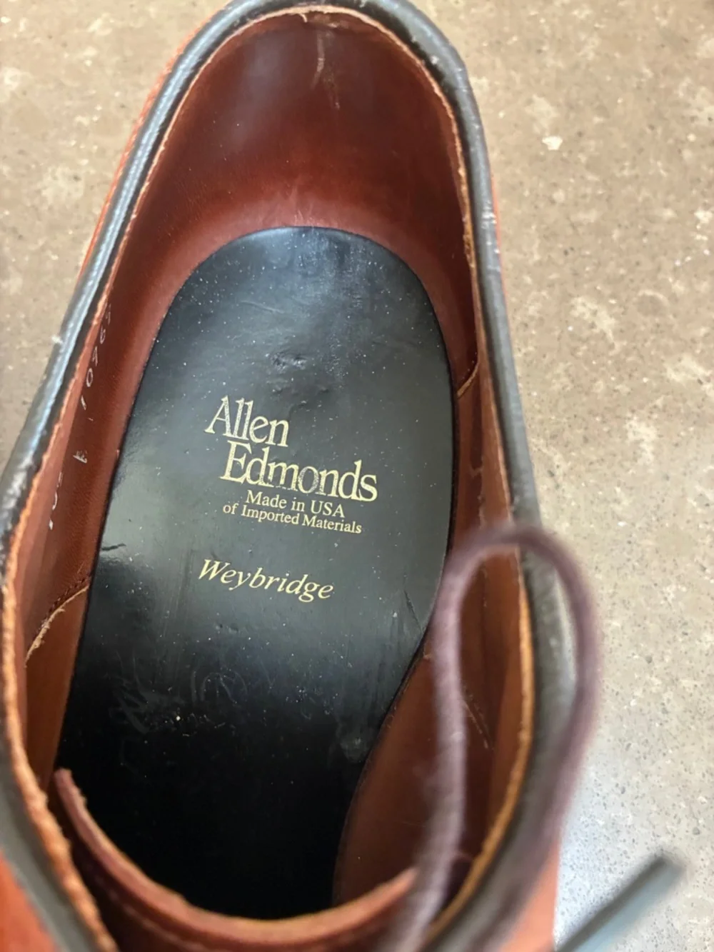 Allen Edmonds USA Weybridge Brown Classic Elegant Dress Oxford Shoes 10.5 D